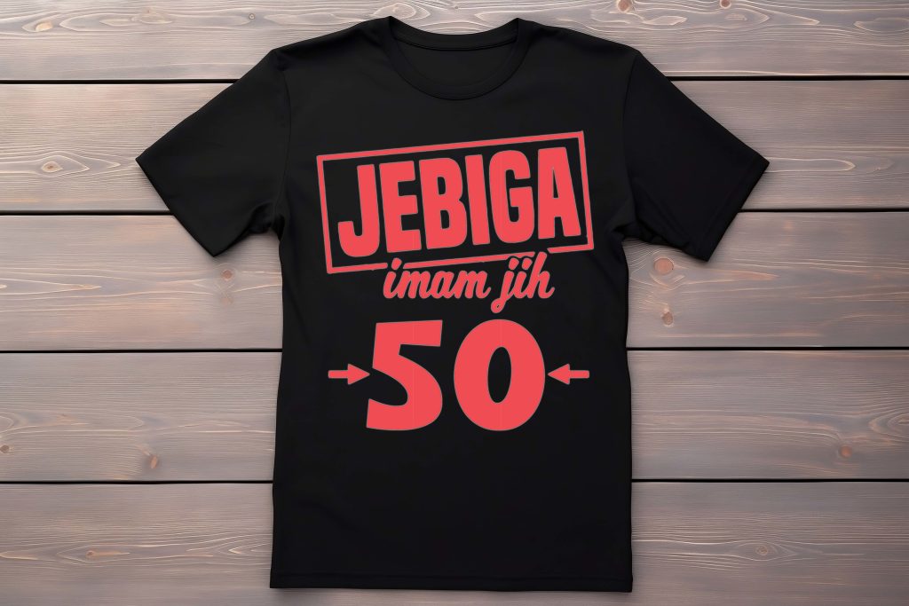 MOŠKA MAJICA ZA 50 LET  ČRNA jebiga IMAM JIH 50