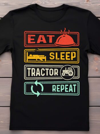 moška majica - EAT, SLEEP, TRACTOR, REPEAT